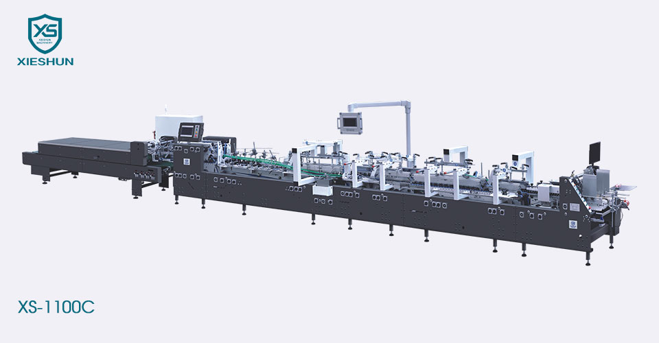 Máquina plegadora y encoladora automática de alta velocidad de 4/6 esquinas