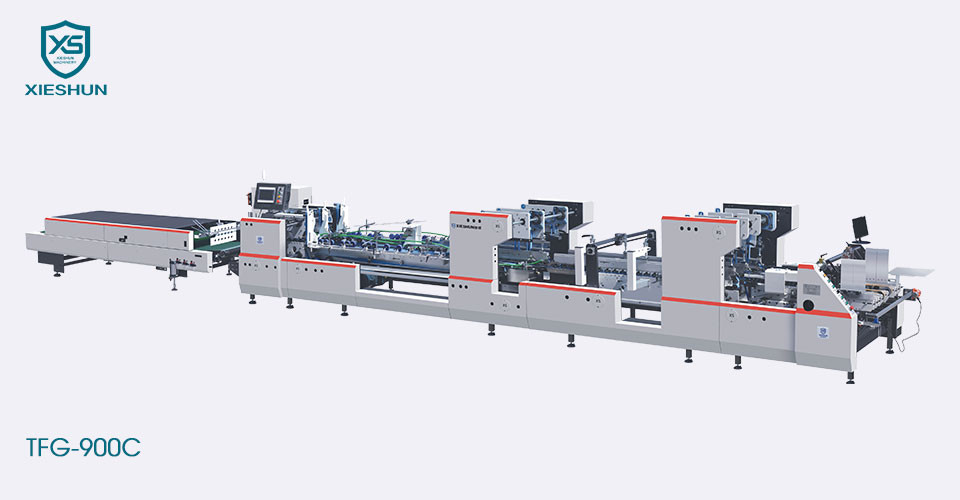 Máquina plegadora y encoladora de alta velocidad de 4/6 esquinas